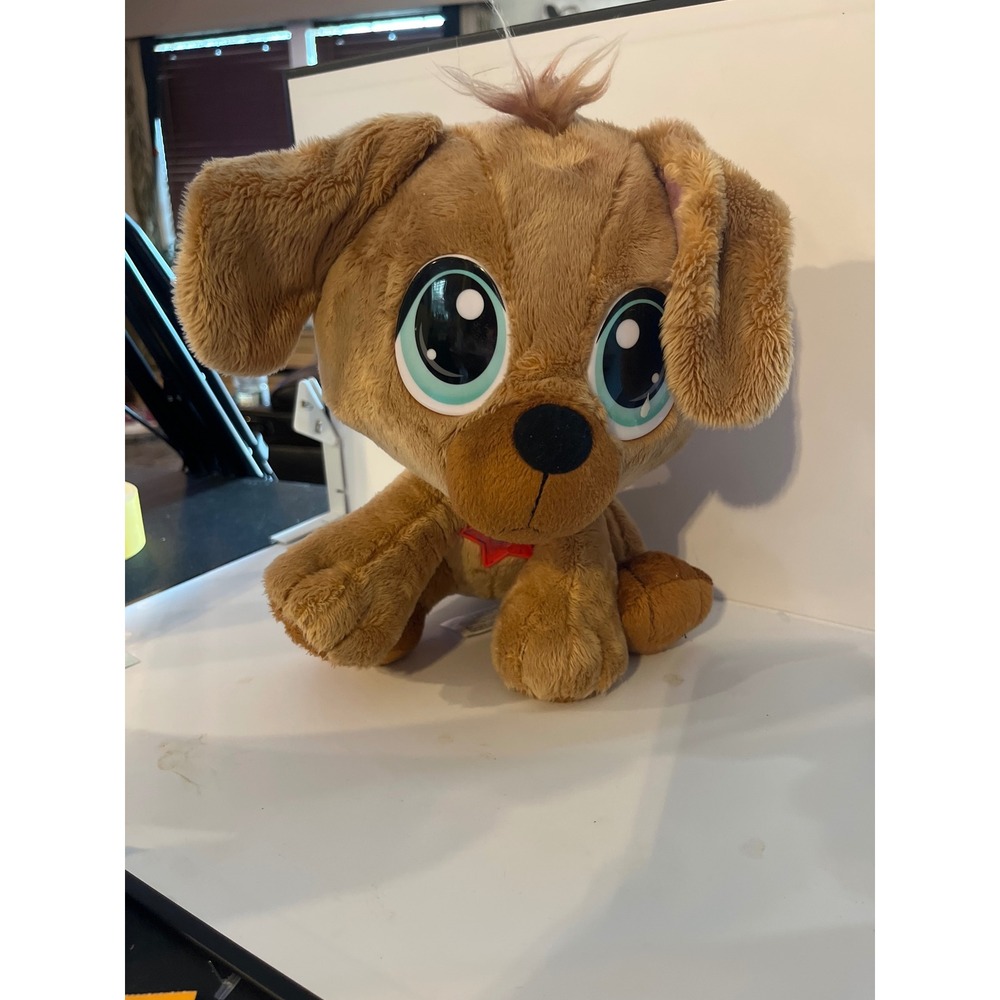 Little Tikes Rescue Tales Adoptable Pet Puppy Plush Tan Brown Dog Blue Eyes